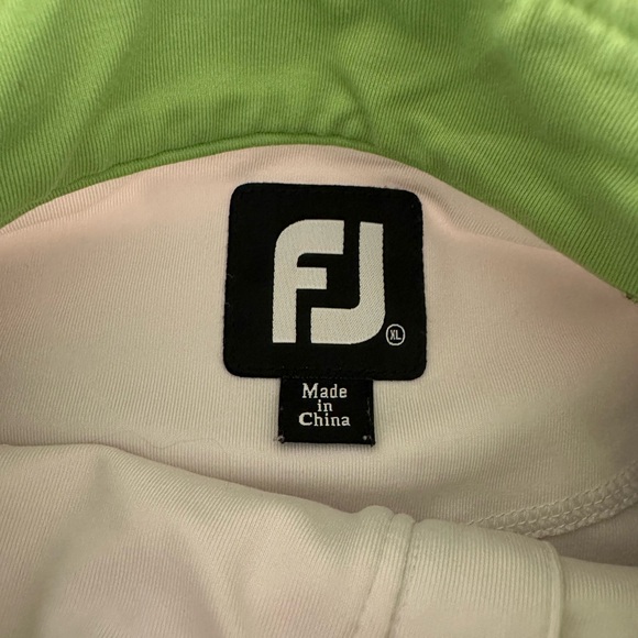 FOOTJOY FJ Mens X White Blue Colorblock 1/4 Zip Pullover Performance Nylon Blend - Picture 2 of 6